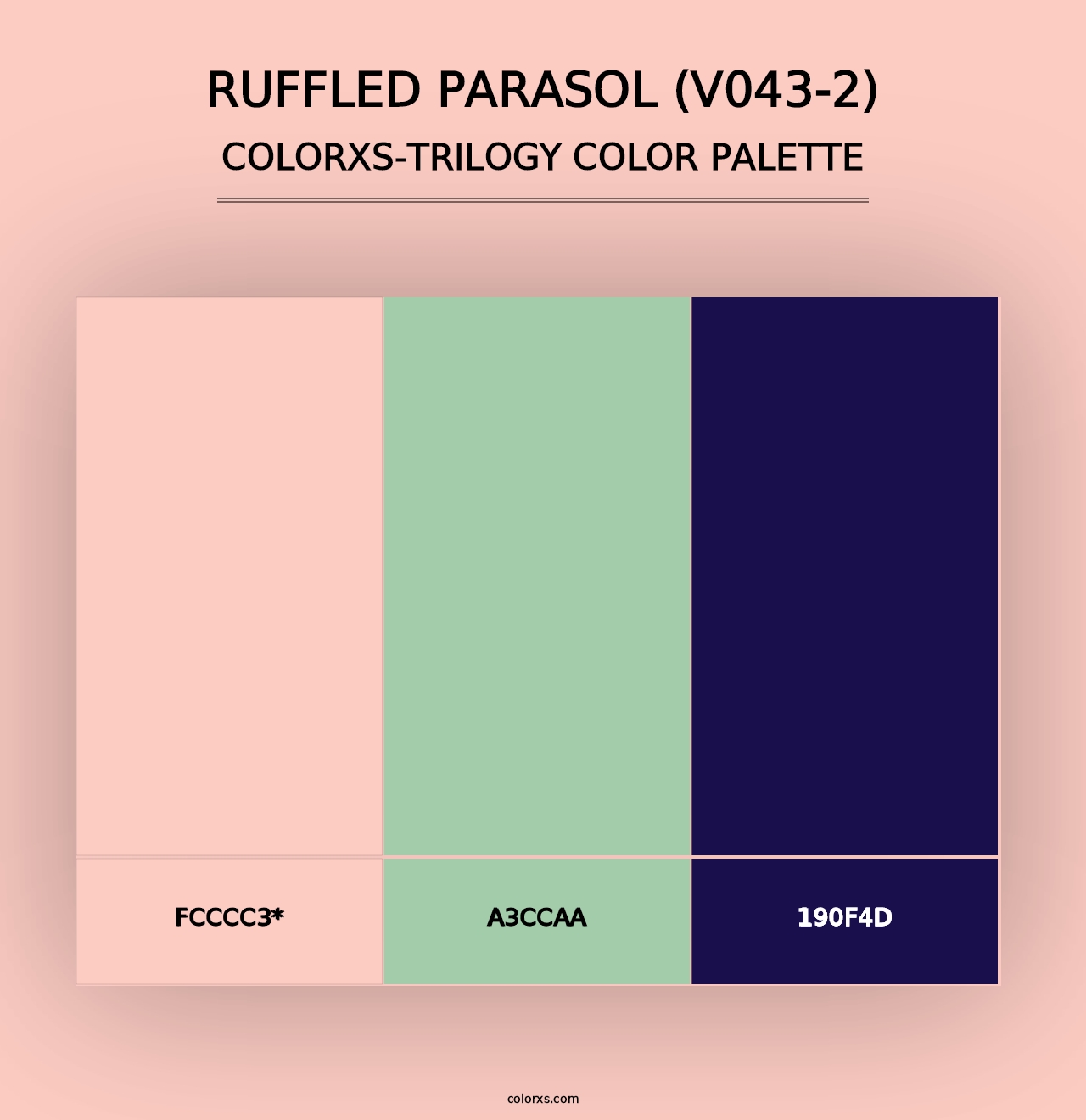 Ruffled Parasol (V043-2) - Colorxs Trilogy Palette