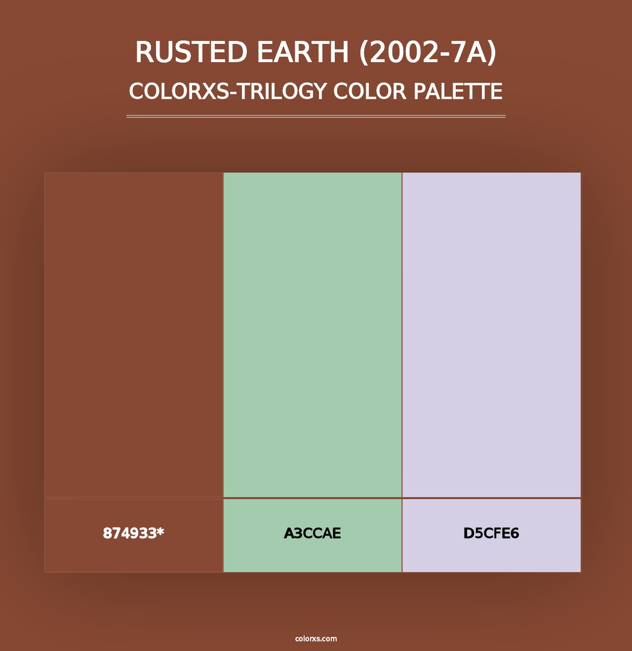 Rusted Earth (2002-7A) - Colorxs Trilogy Palette