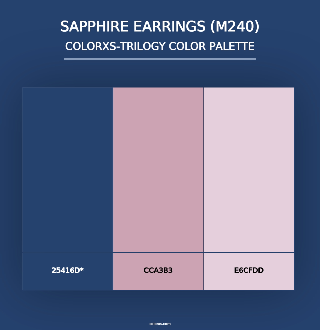 Sapphire Earrings (M240) - Colorxs Trilogy Palette