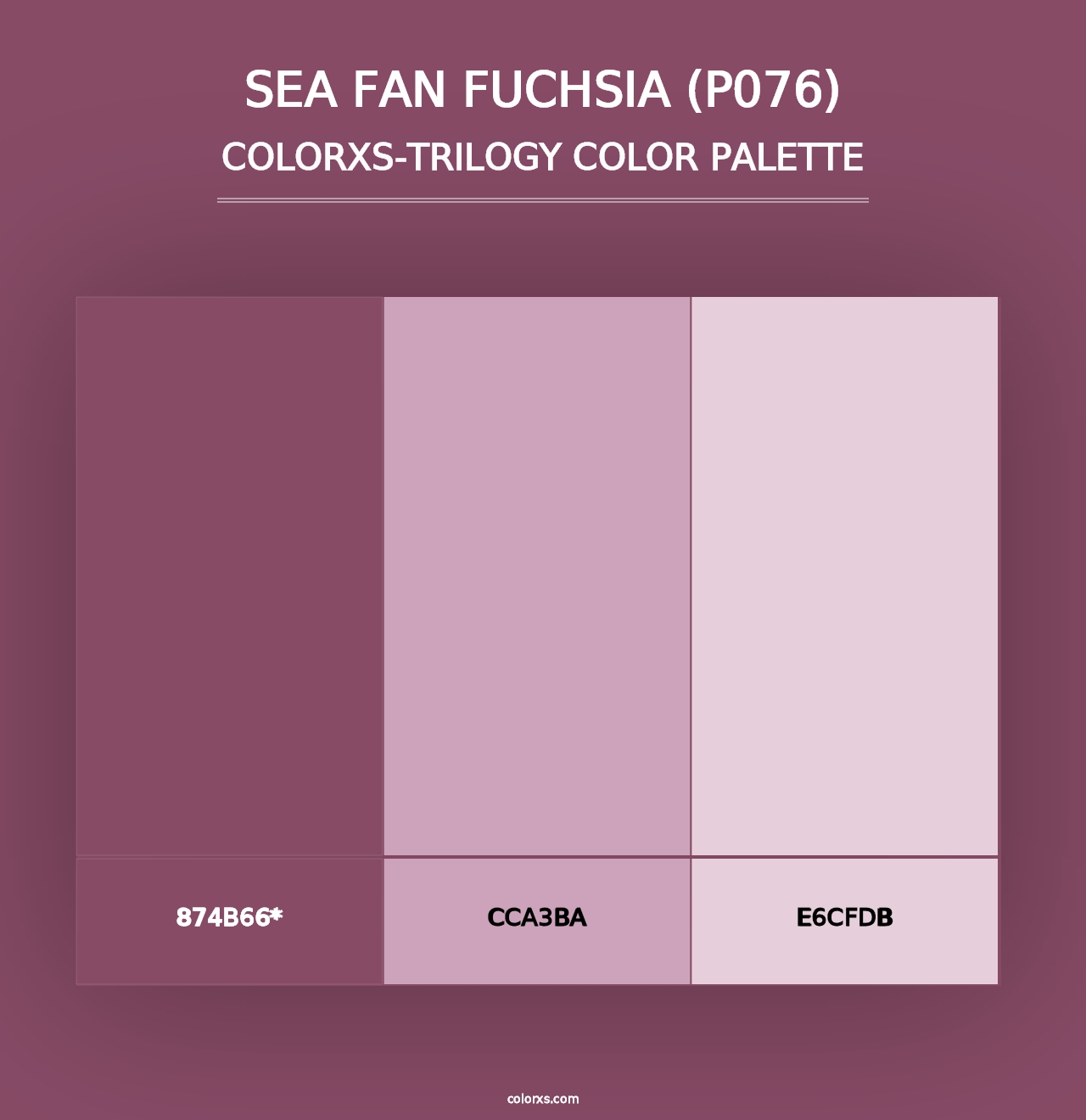 Sea Fan Fuchsia (P076) - Colorxs Trilogy Palette