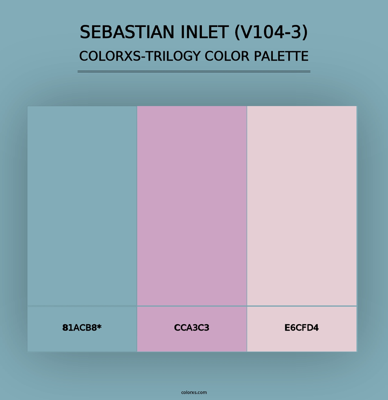 Sebastian Inlet (V104-3) - Colorxs Trilogy Palette