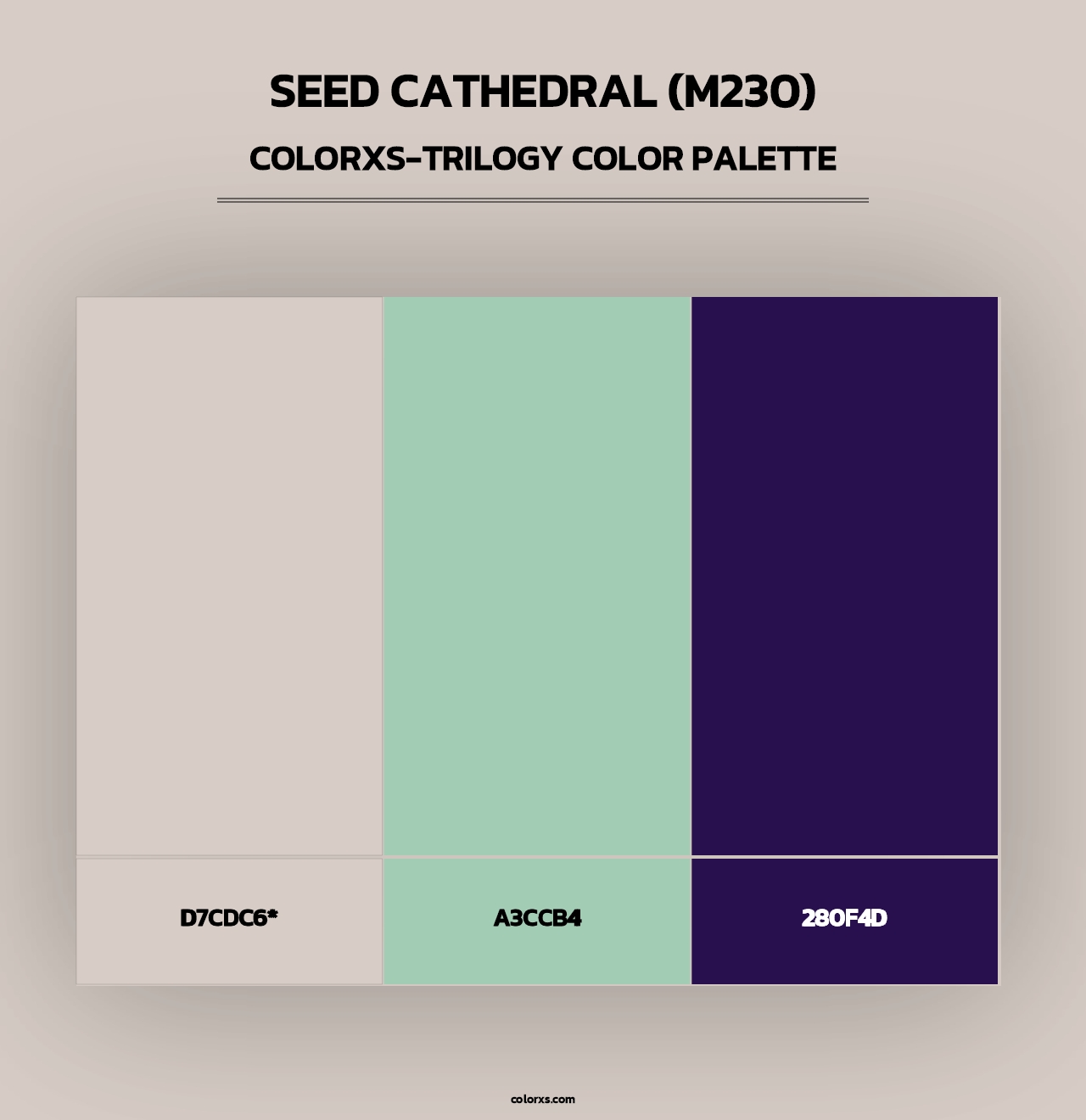 Seed Cathedral (M230) - Colorxs Trilogy Palette