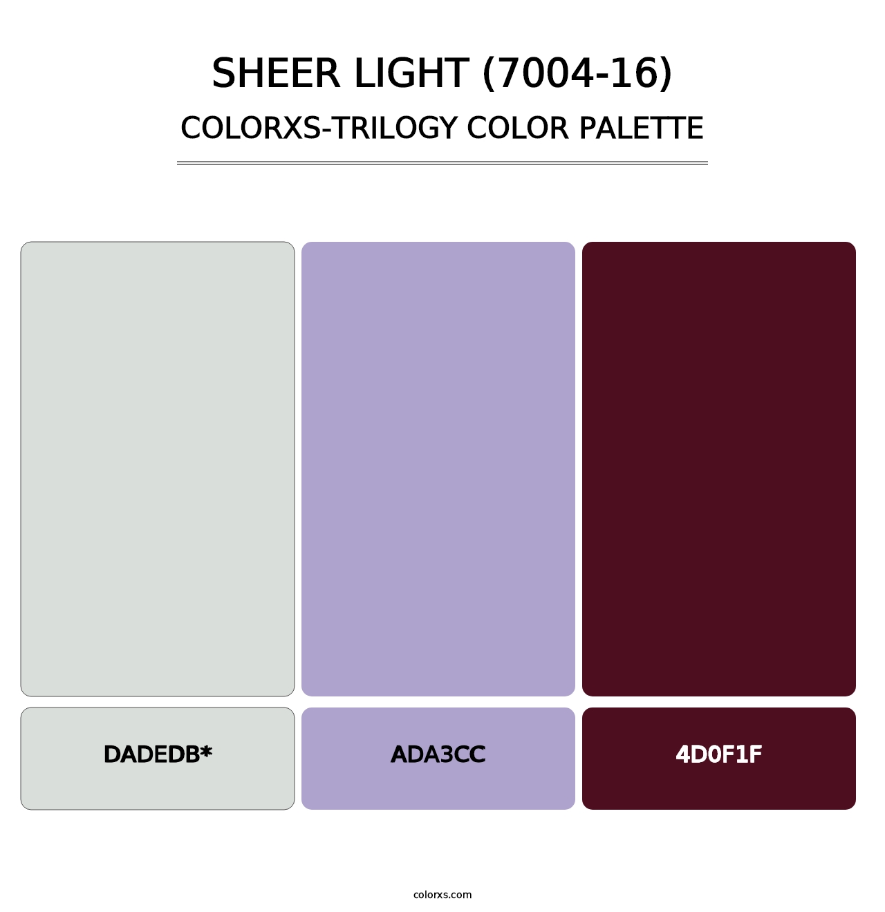 Sheer Light (7004-16) - Colorxs Trilogy Palette