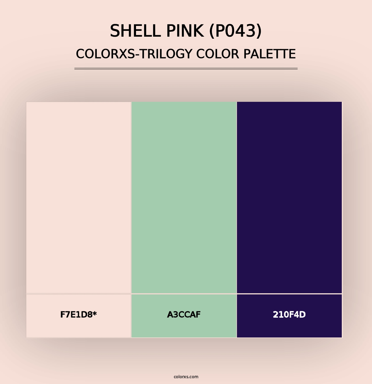 Shell Pink (P043) - Colorxs Trilogy Palette