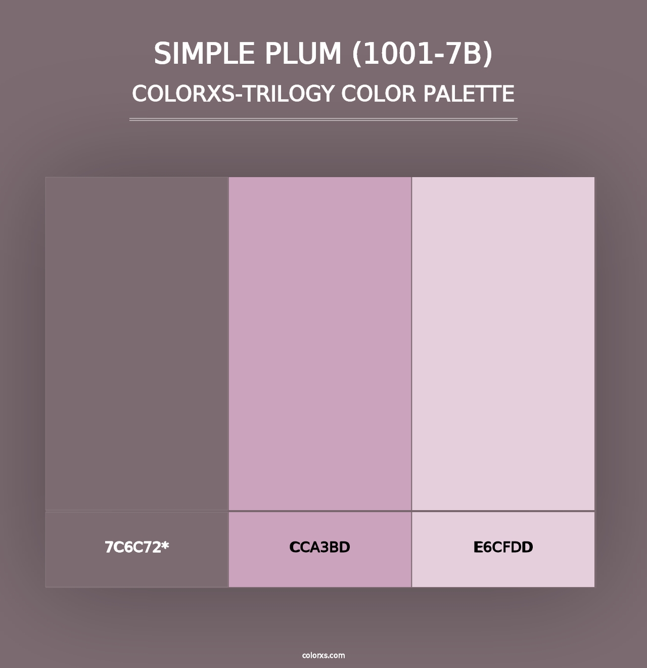 Simple Plum (1001-7B) - Colorxs Trilogy Palette