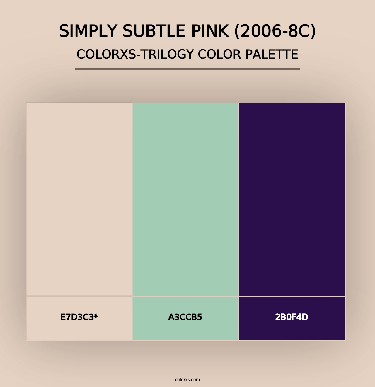 Simply Subtle Pink (2006-8C) - Colorxs Trilogy Palette