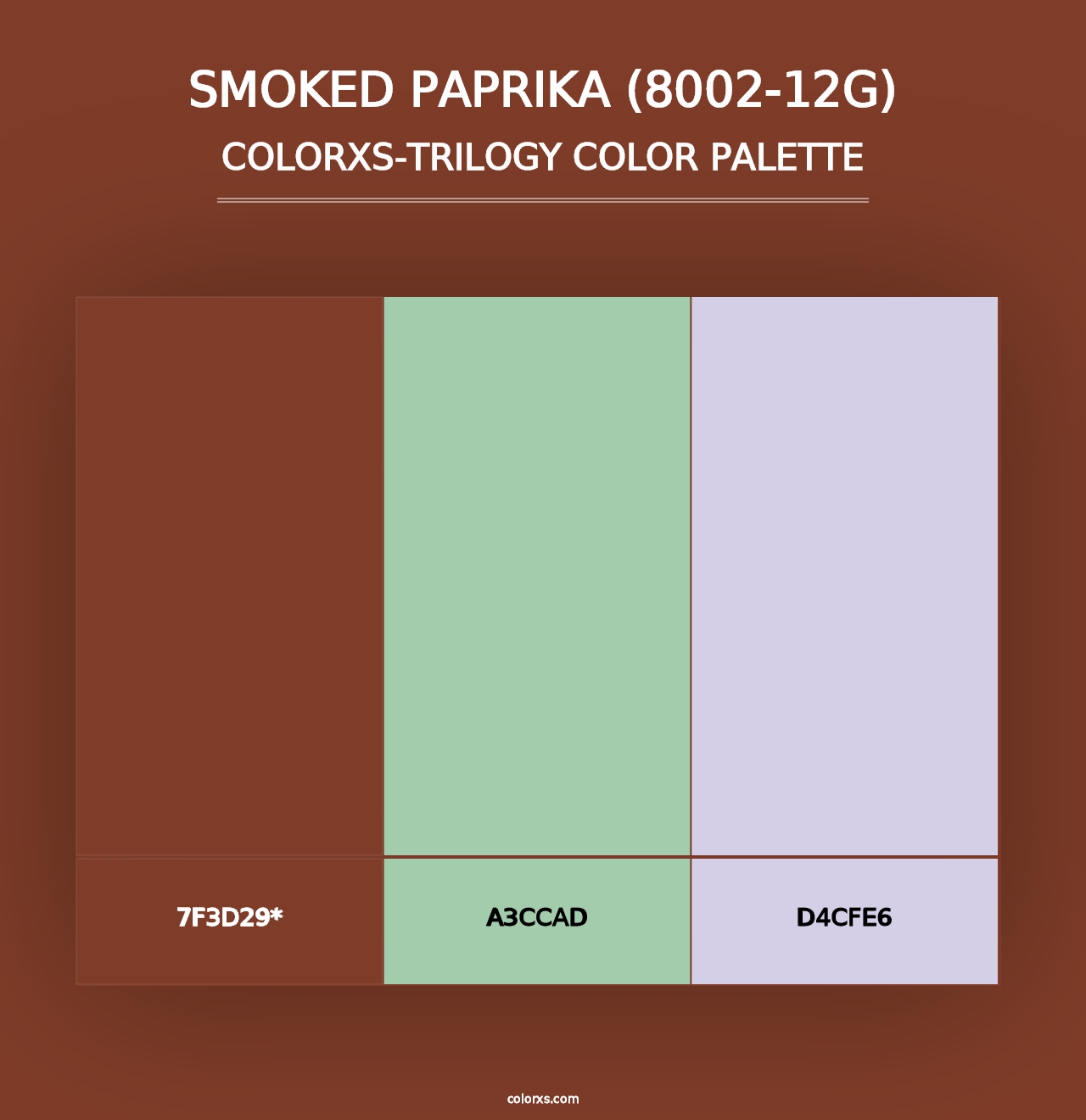 Smoked Paprika (8002-12G) - Colorxs Trilogy Palette