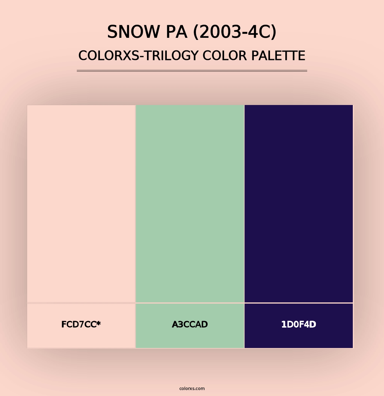 Snow Pa (2003-4C) - Colorxs Trilogy Palette