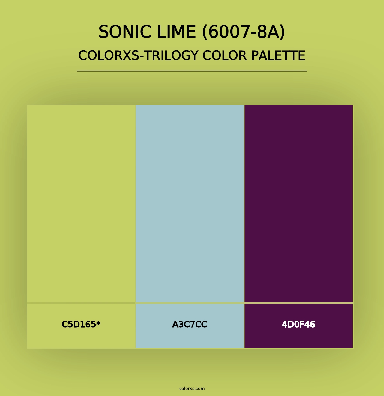 Sonic Lime (6007-8A) - Colorxs Trilogy Palette