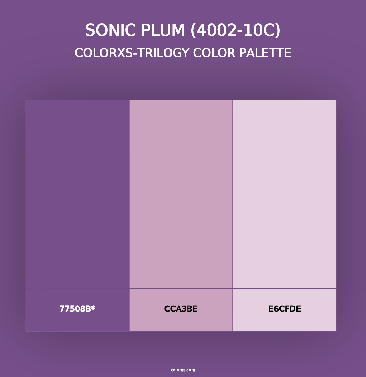 Sonic Plum (4002-10C) - Colorxs Trilogy Palette