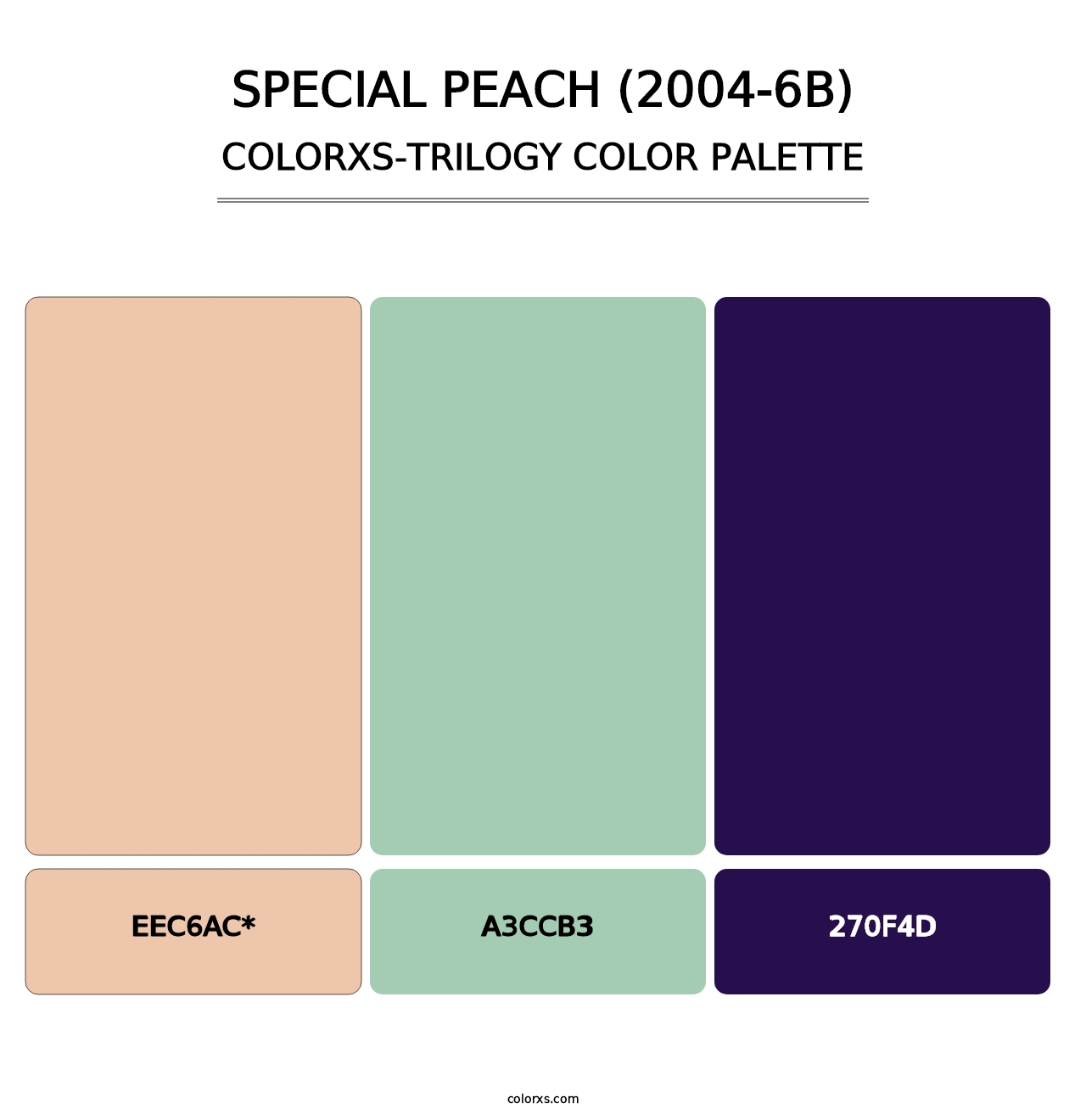 Special Peach (2004-6B) - Colorxs Trilogy Palette