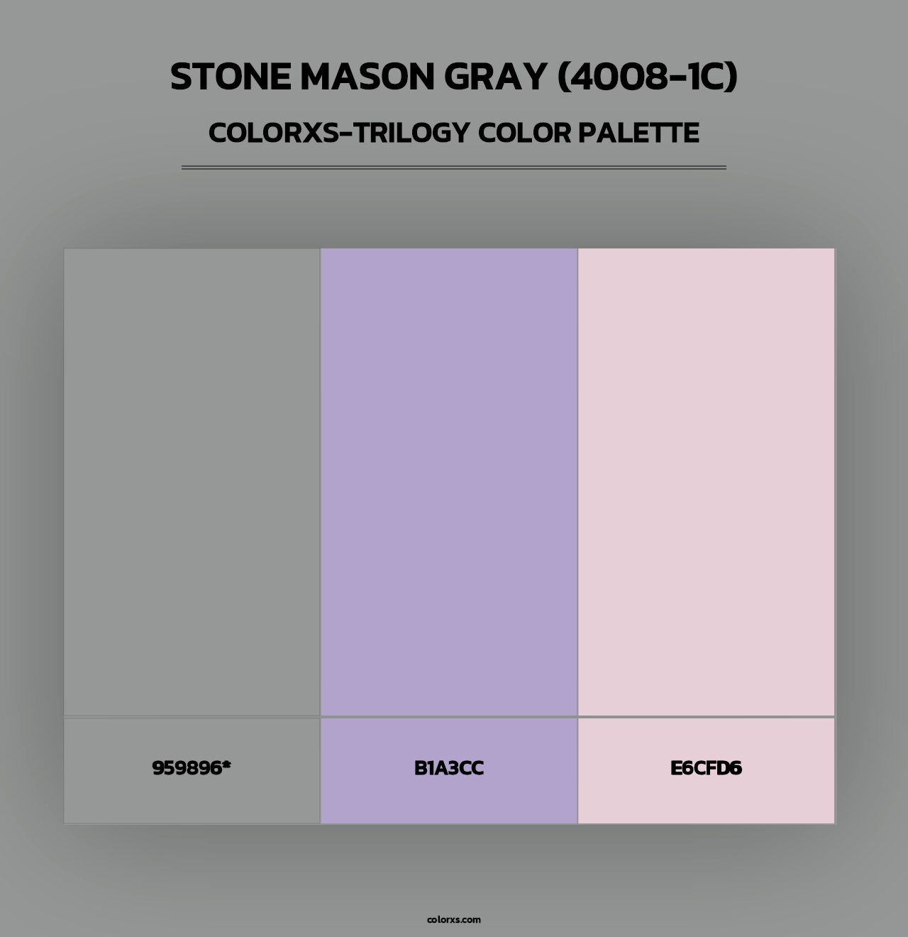 Stone Mason Gray (4008-1C) - Colorxs Trilogy Palette