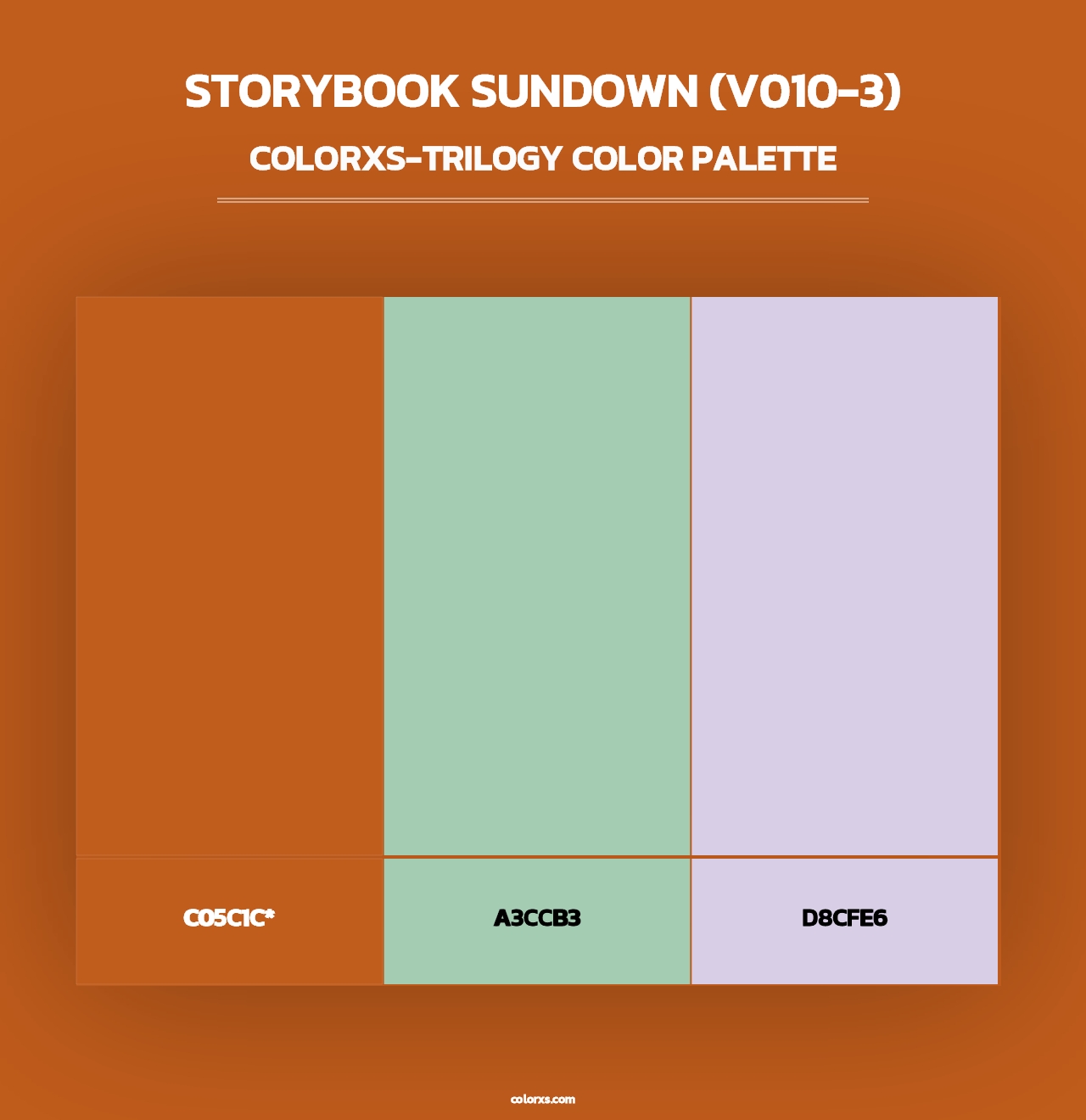 Storybook Sundown (V010-3) - Colorxs Trilogy Palette