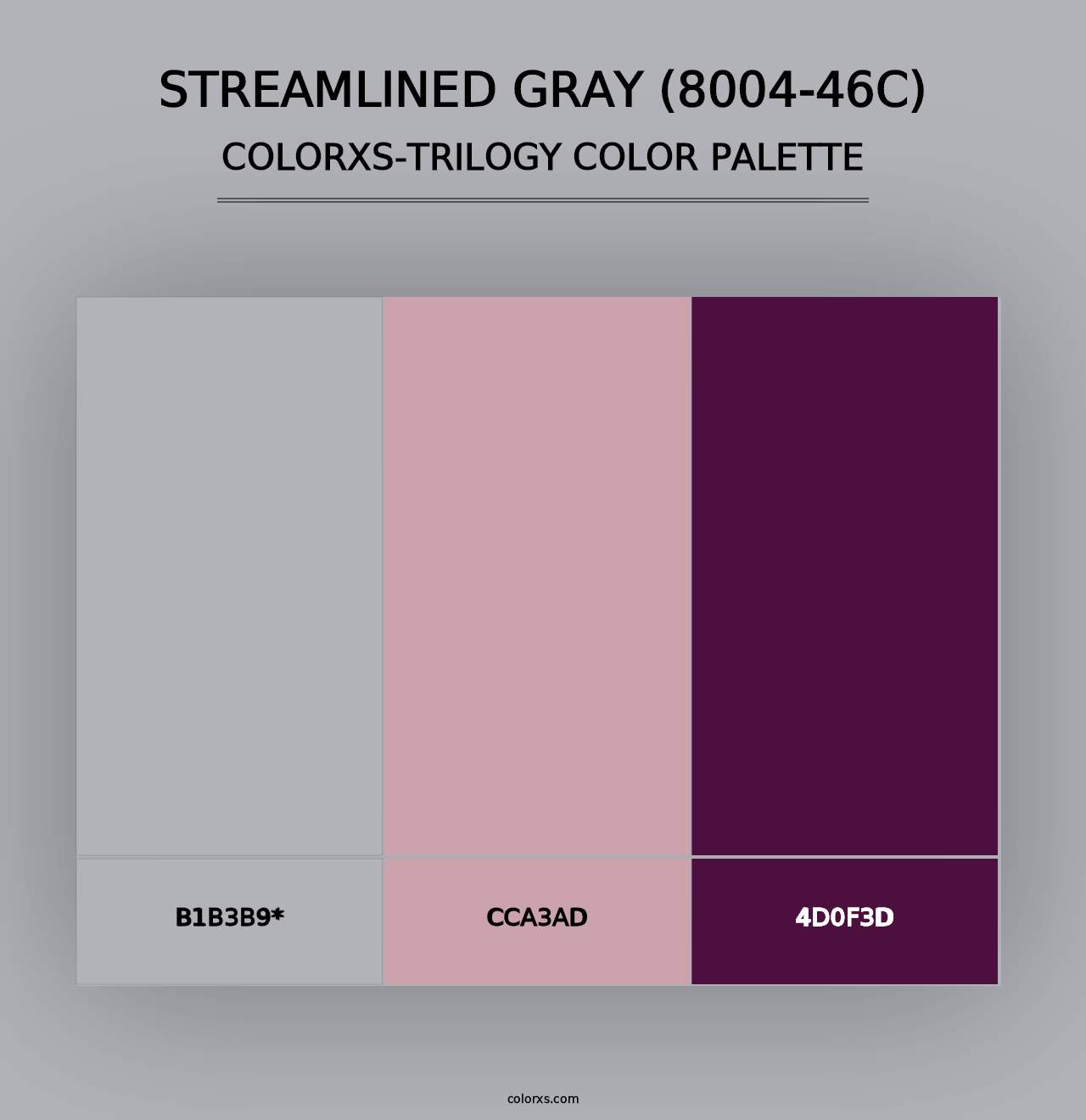 Streamlined Gray (8004-46C) - Colorxs Trilogy Palette