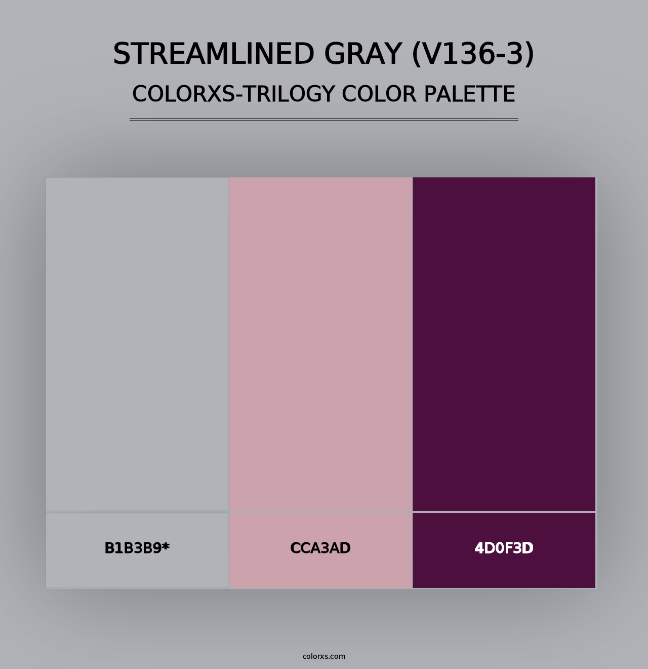 Streamlined Gray (V136-3) - Colorxs Trilogy Palette