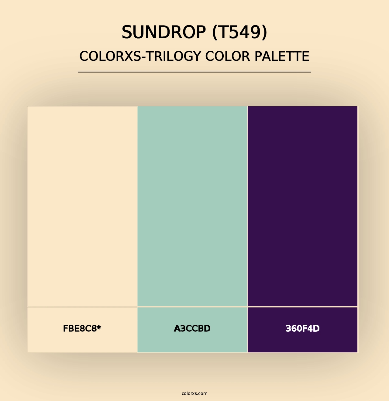 Sundrop (T549) - Colorxs Trilogy Palette