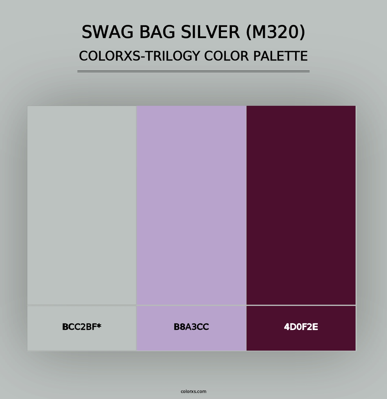 Swag Bag Silver (M320) - Colorxs Trilogy Palette