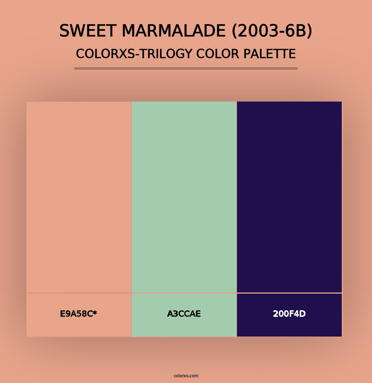 Sweet Marmalade (2003-6B) - Colorxs Trilogy Palette