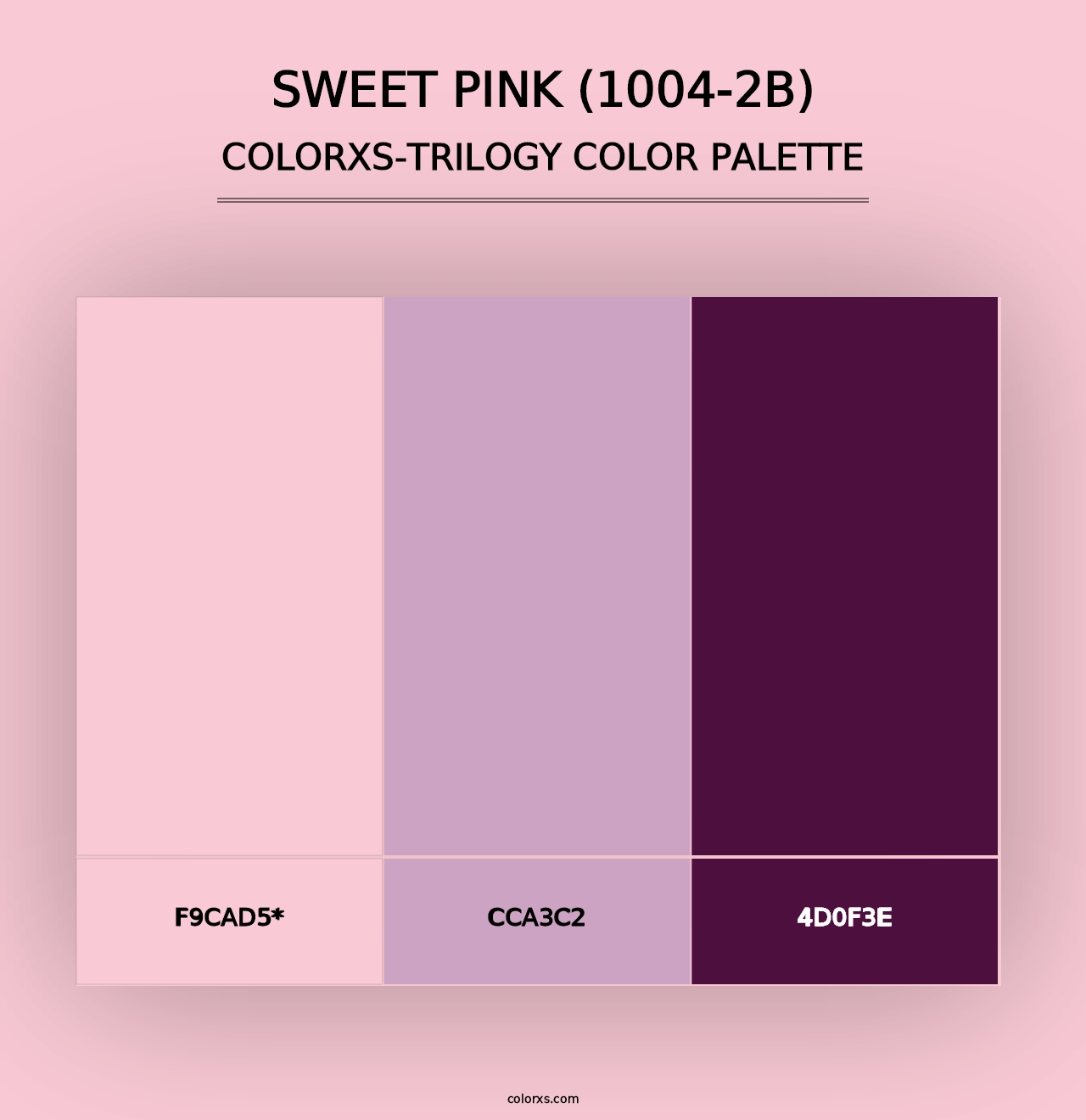 Sweet Pink (1004-2B) - Colorxs Trilogy Palette