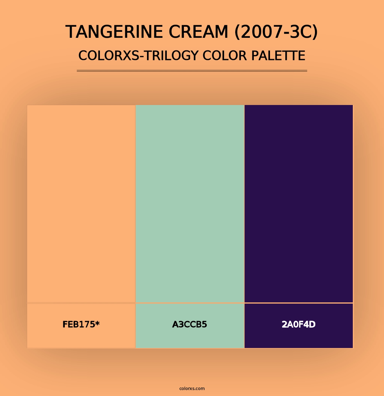 Tangerine Cream (2007-3C) - Colorxs Trilogy Palette