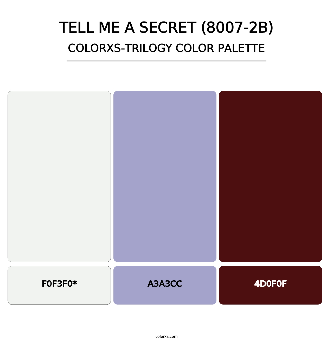 Tell Me a Secret (8007-2B) - Colorxs Trilogy Palette