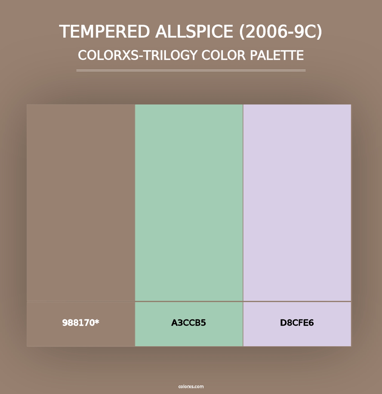 Tempered Allspice (2006-9C) - Colorxs Trilogy Palette