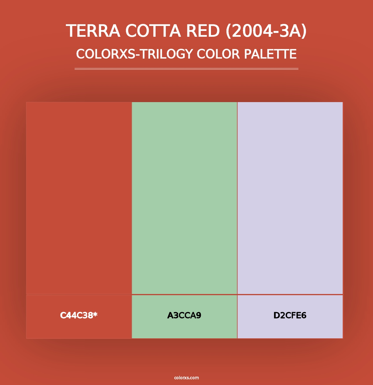 Terra Cotta Red (2004-3A) - Colorxs Trilogy Palette