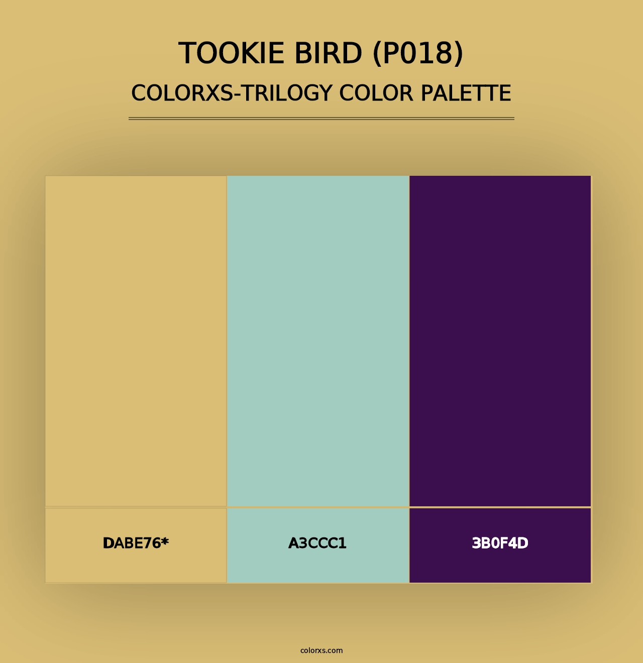 Tookie Bird (P018) - Colorxs Trilogy Palette