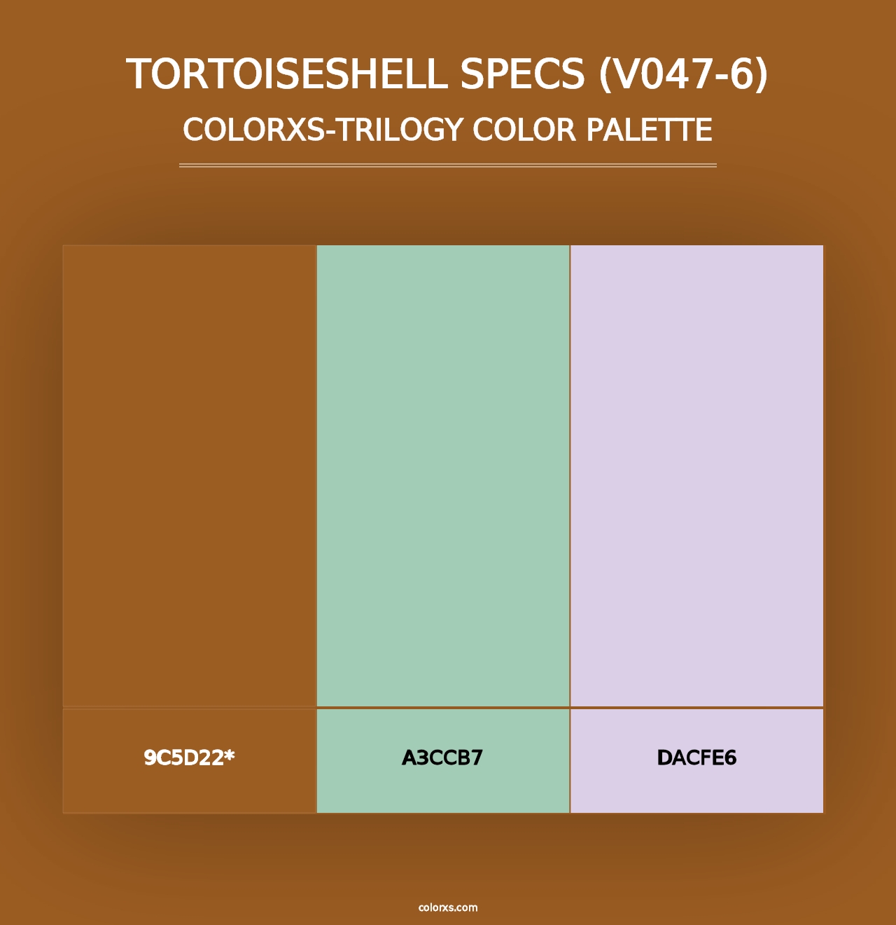 Tortoiseshell Specs (V047-6) - Colorxs Trilogy Palette