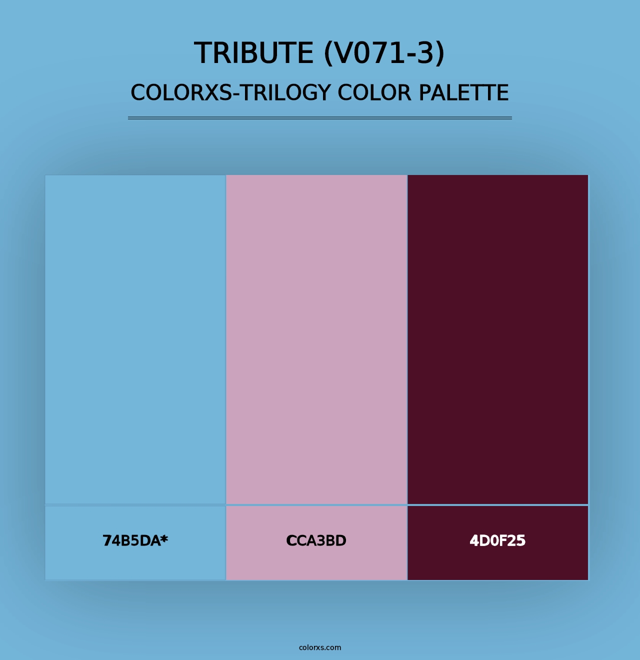 Tribute (V071-3) - Colorxs Trilogy Palette