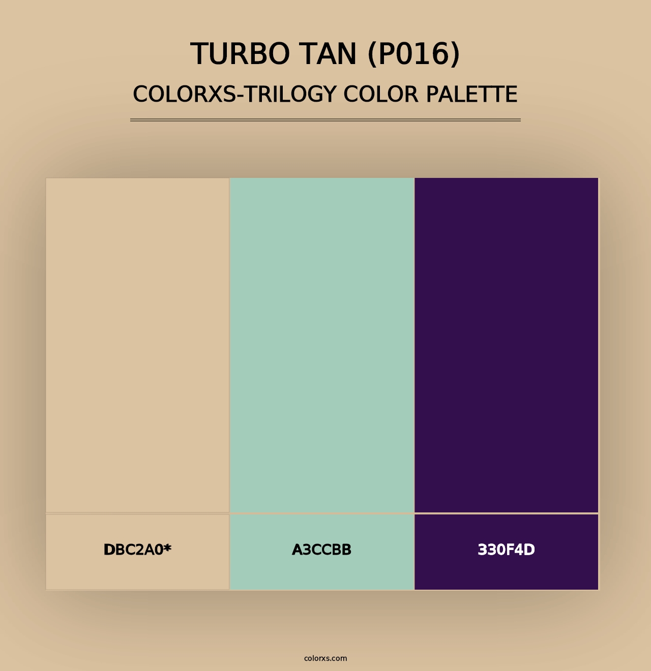 Turbo Tan (P016) - Colorxs Trilogy Palette