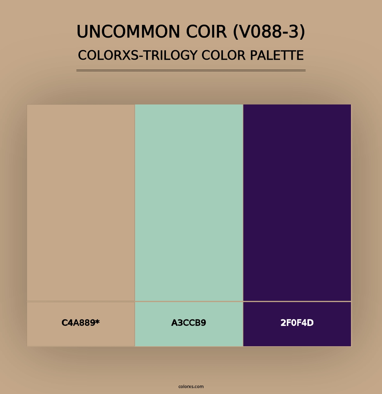 Uncommon Coir (V088-3) - Colorxs Trilogy Palette