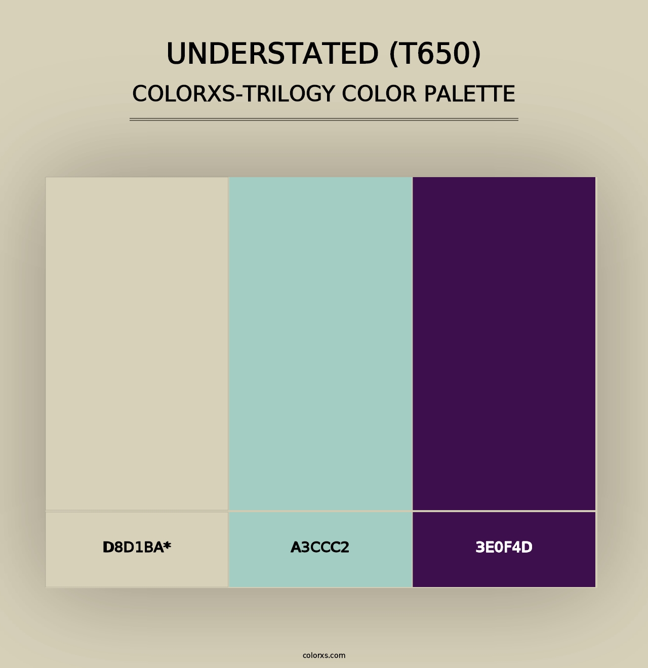 Understated (T650) - Colorxs Trilogy Palette