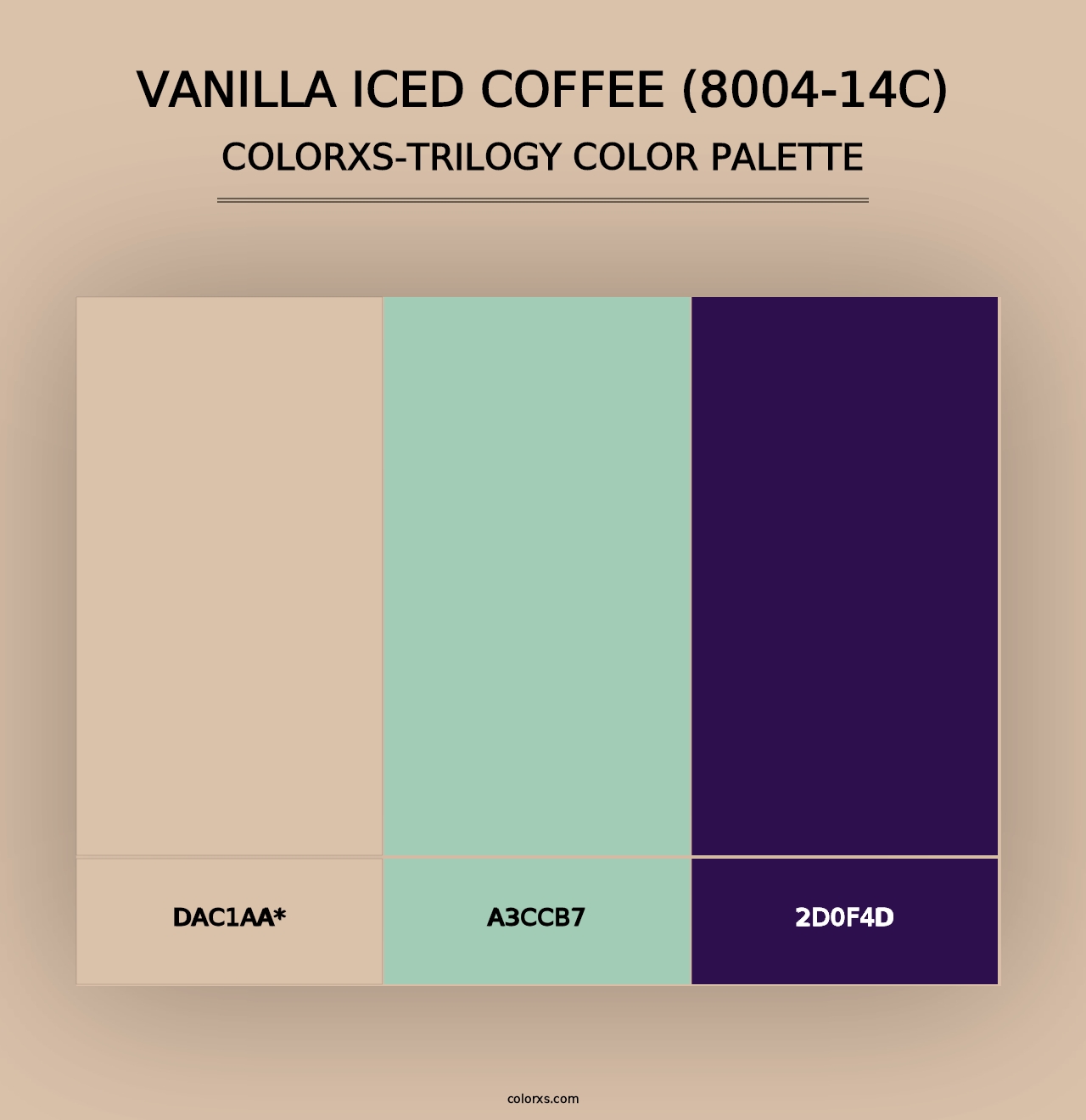 Vanilla Iced Coffee (8004-14C) - Colorxs Trilogy Palette