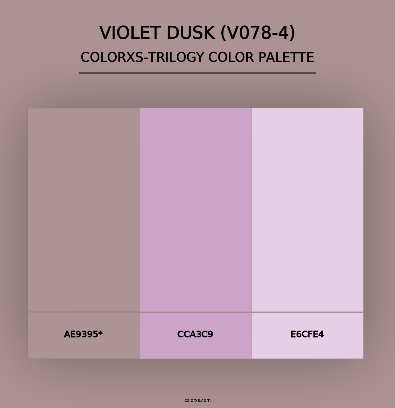 Violet Dusk (V078-4) - Colorxs Trilogy Palette