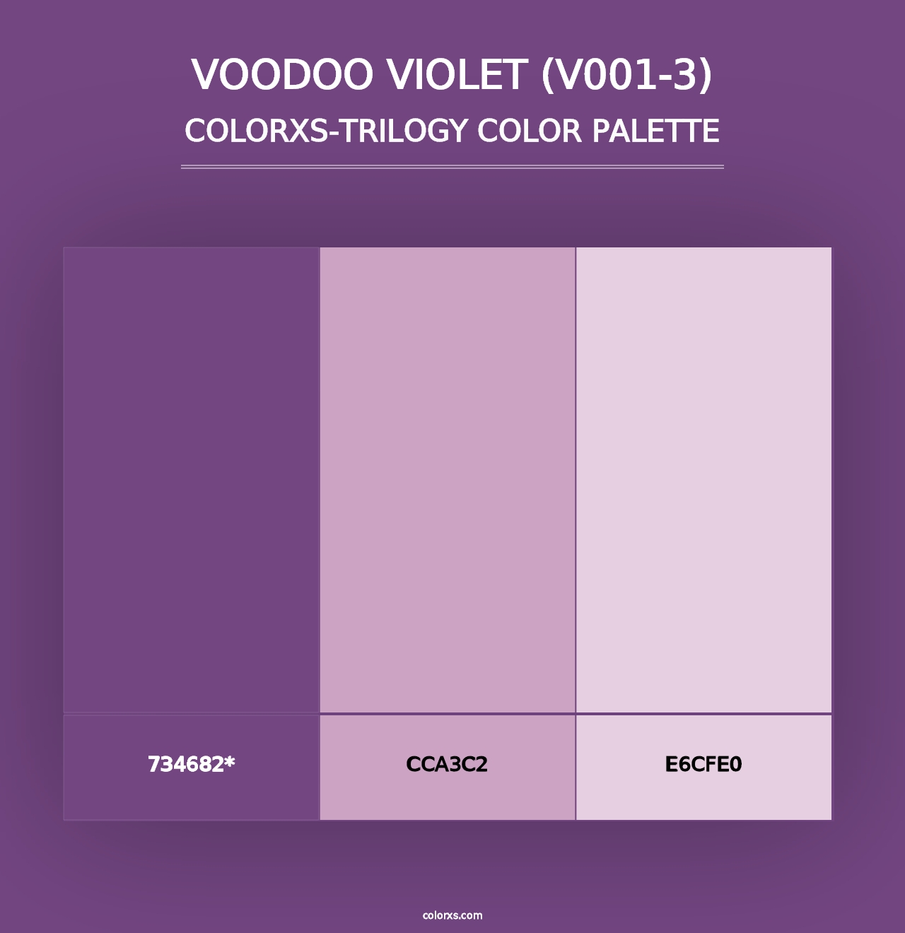 Voodoo Violet (V001-3) - Colorxs Trilogy Palette