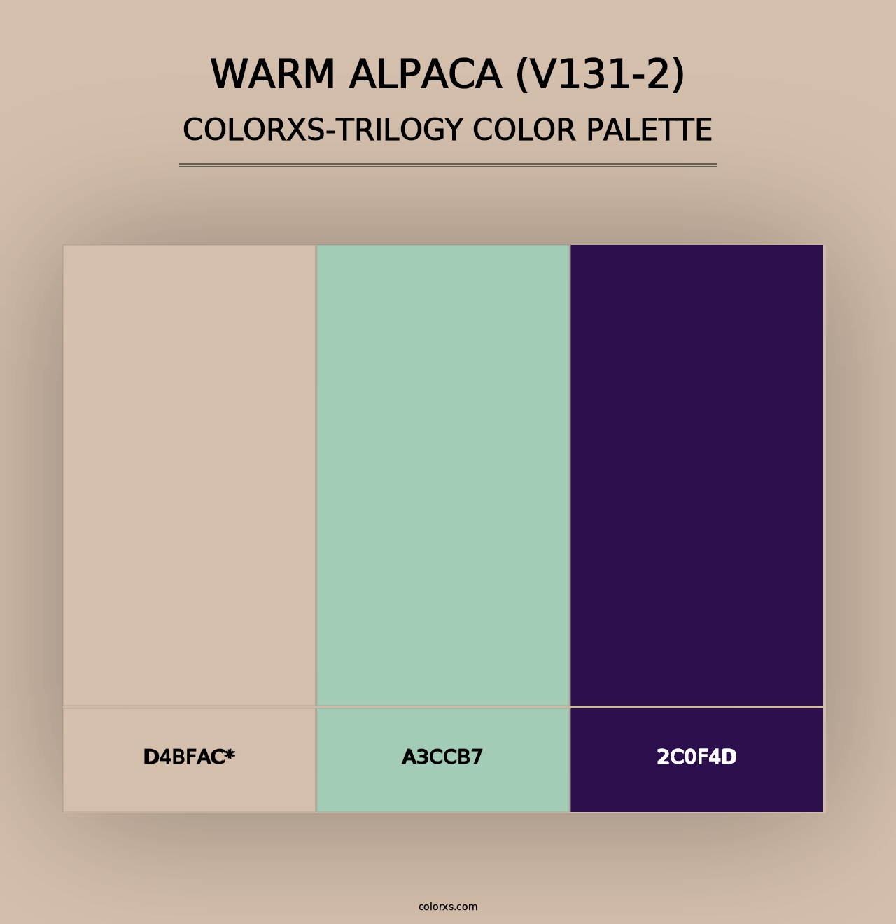 Warm Alpaca (V131-2) - Colorxs Trilogy Palette