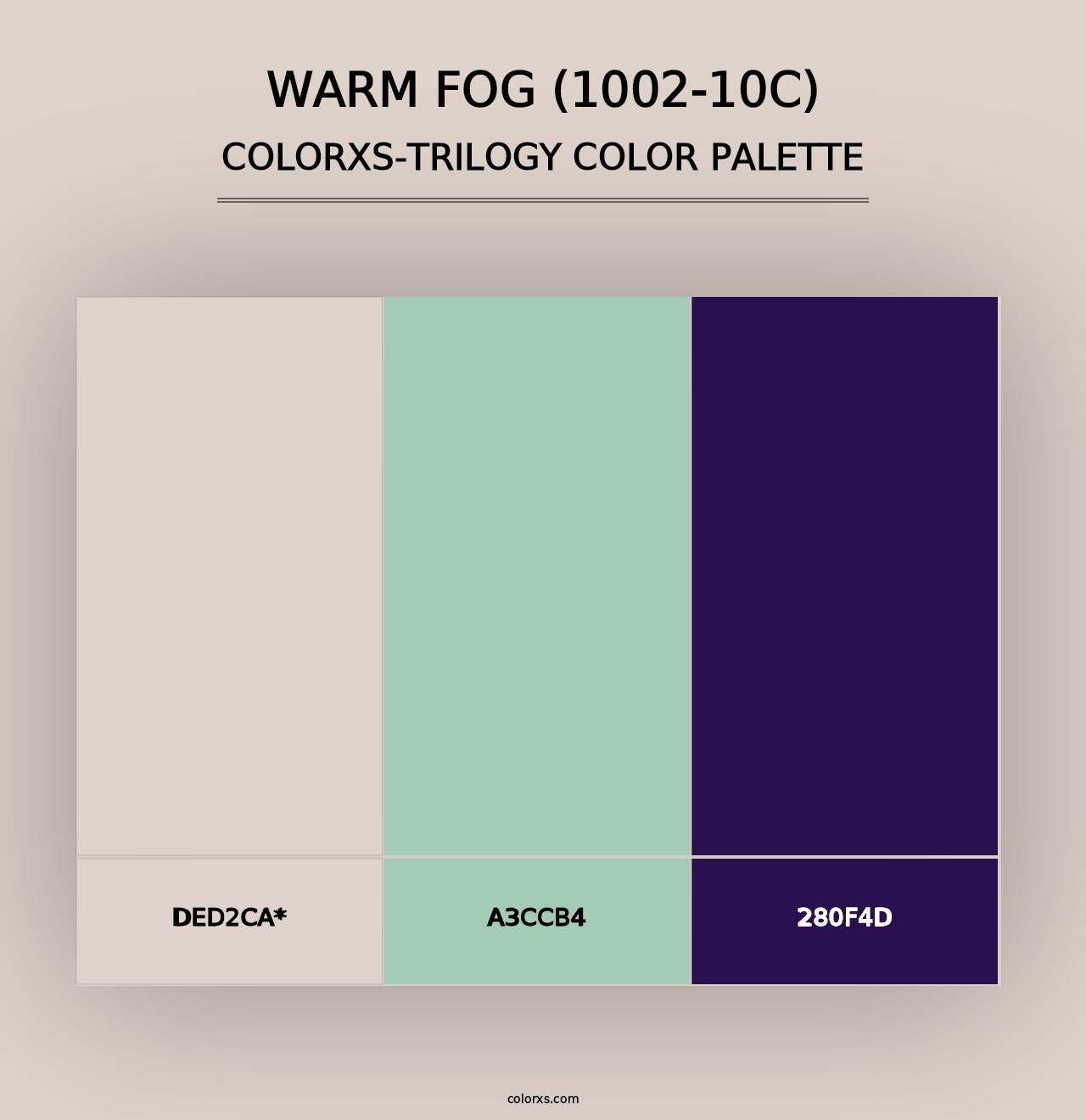 Warm Fog (1002-10C) - Colorxs Trilogy Palette