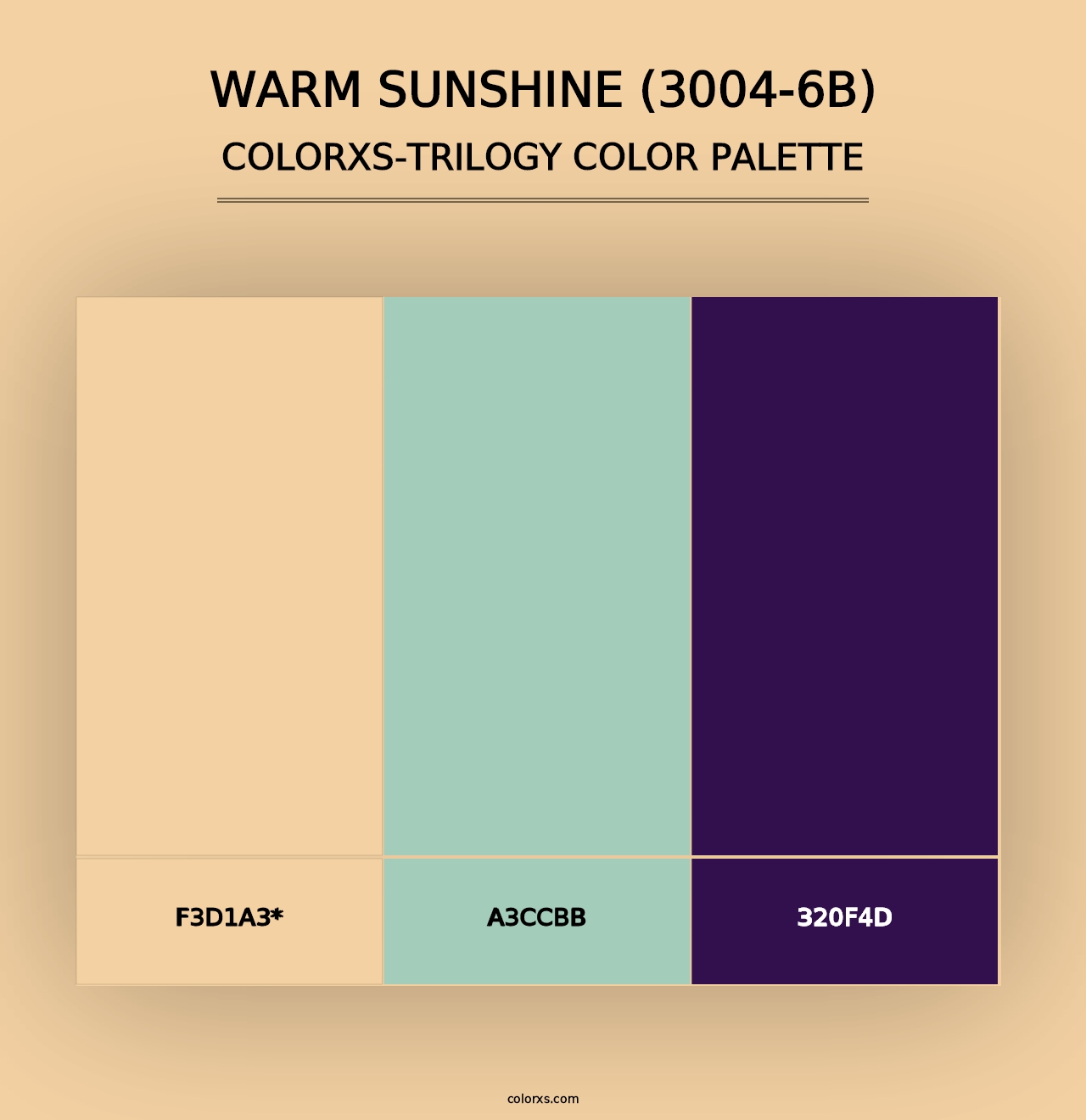 Warm Sunshine (3004-6B) - Colorxs Trilogy Palette