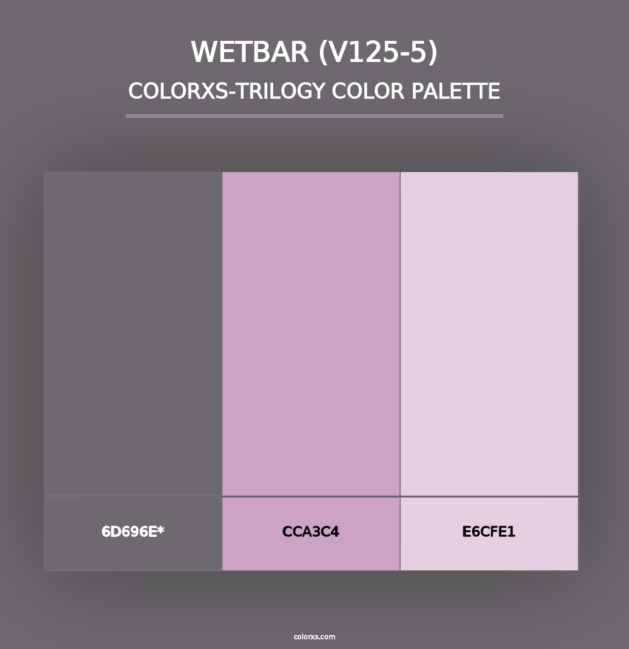 Wetbar (V125-5) - Colorxs Trilogy Palette