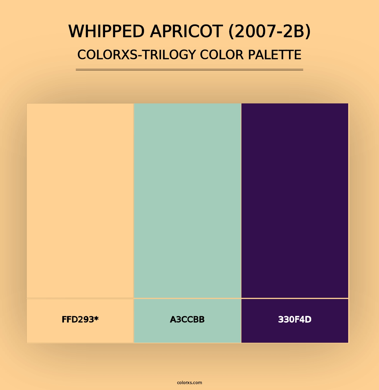 Whipped Apricot (2007-2B) - Colorxs Trilogy Palette