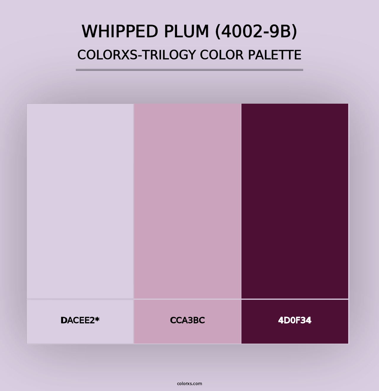 Whipped Plum (4002-9B) - Colorxs Trilogy Palette