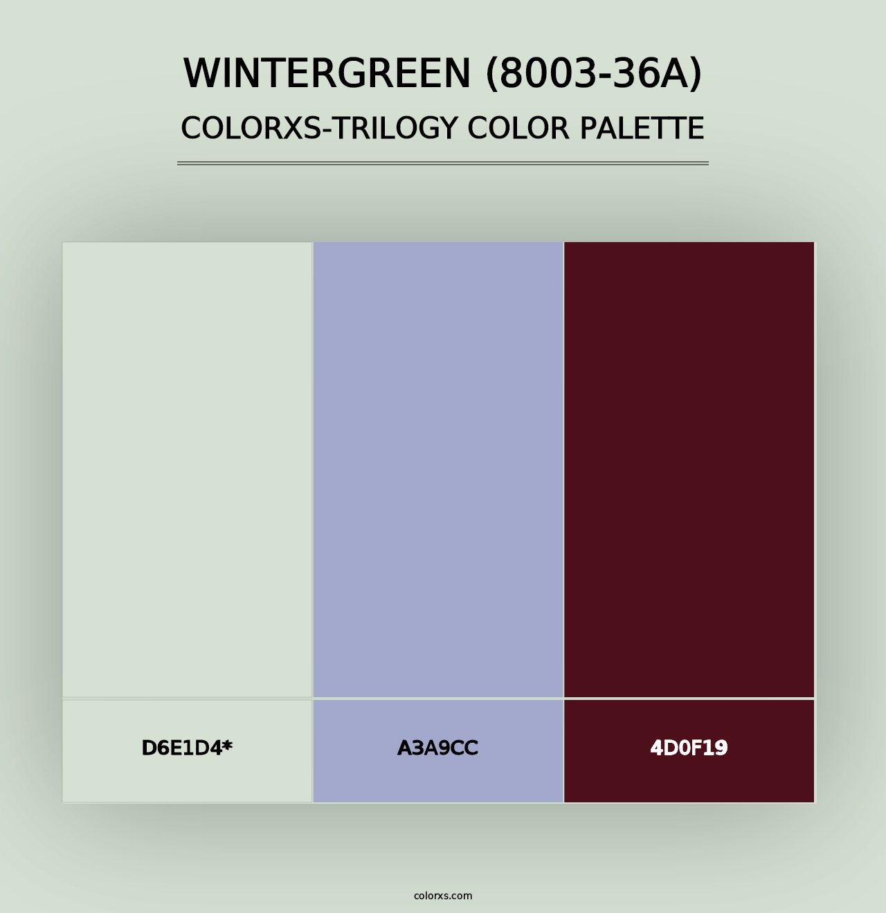 Wintergreen (8003-36A) - Colorxs Trilogy Palette