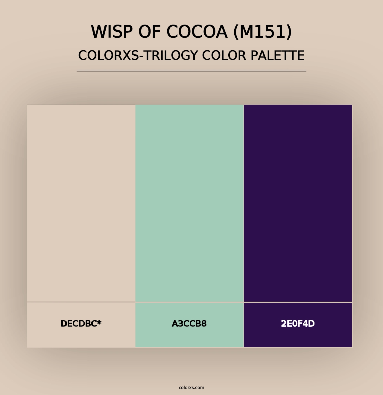 Wisp of Cocoa (M151) - Colorxs Trilogy Palette