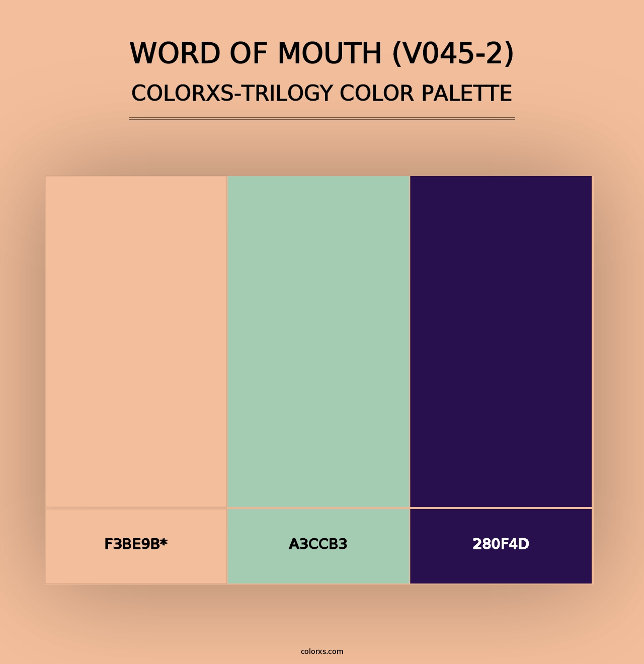 Word of Mouth (V045-2) - Colorxs Trilogy Palette