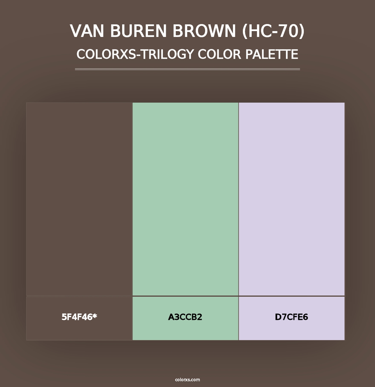 Van Buren Brown (HC-70) - Colorxs Trilogy Palette