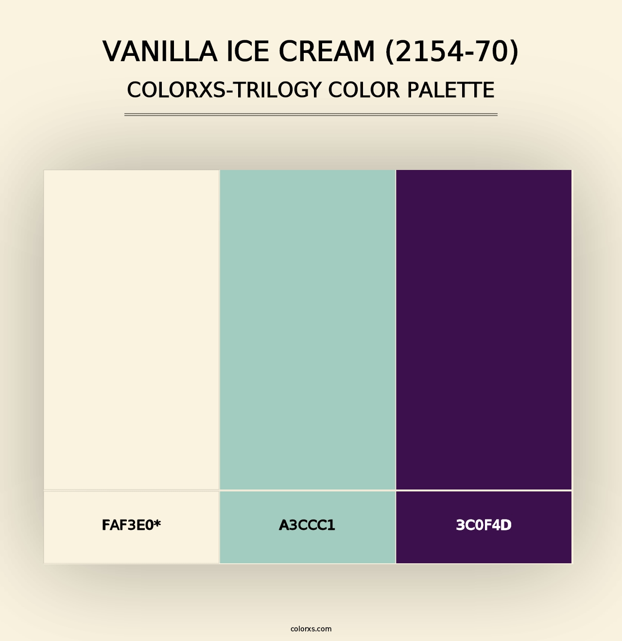 Vanilla Ice Cream (2154-70) - Colorxs Trilogy Palette