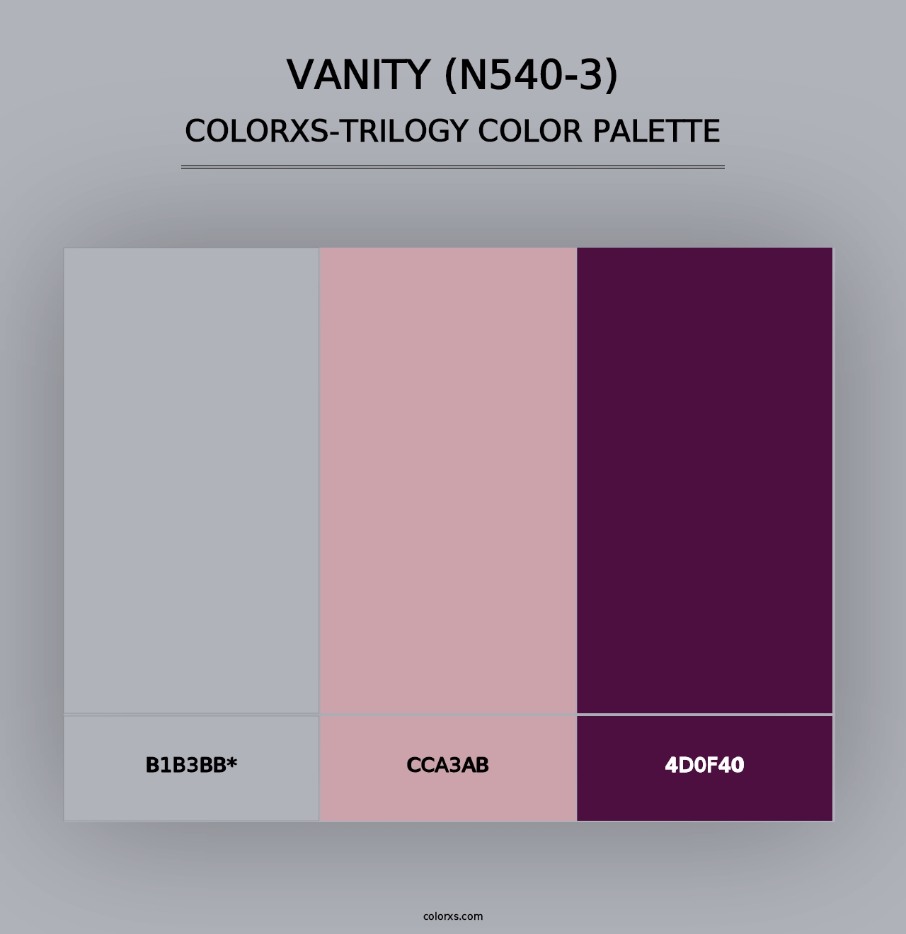 Vanity (N540-3) - Colorxs Trilogy Palette