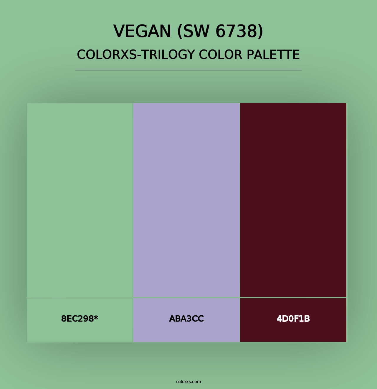 Vegan (SW 6738) - Colorxs Trilogy Palette