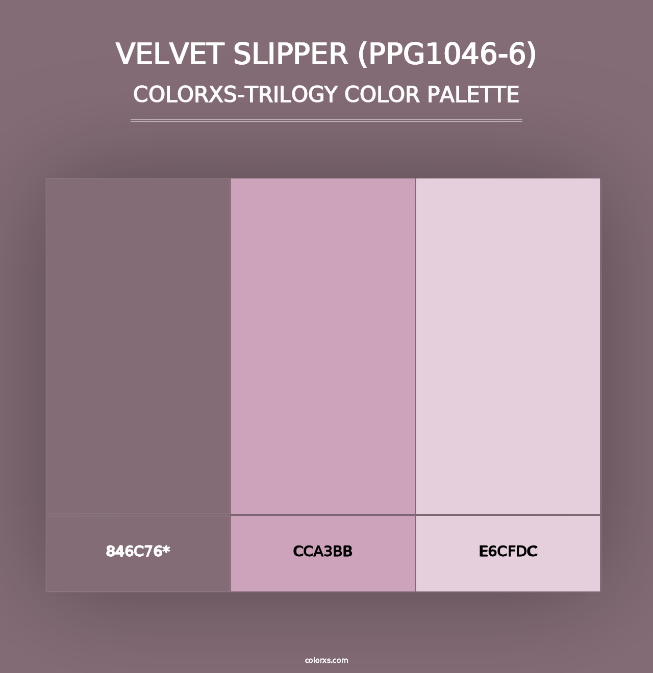 Velvet Slipper (PPG1046-6) - Colorxs Trilogy Palette